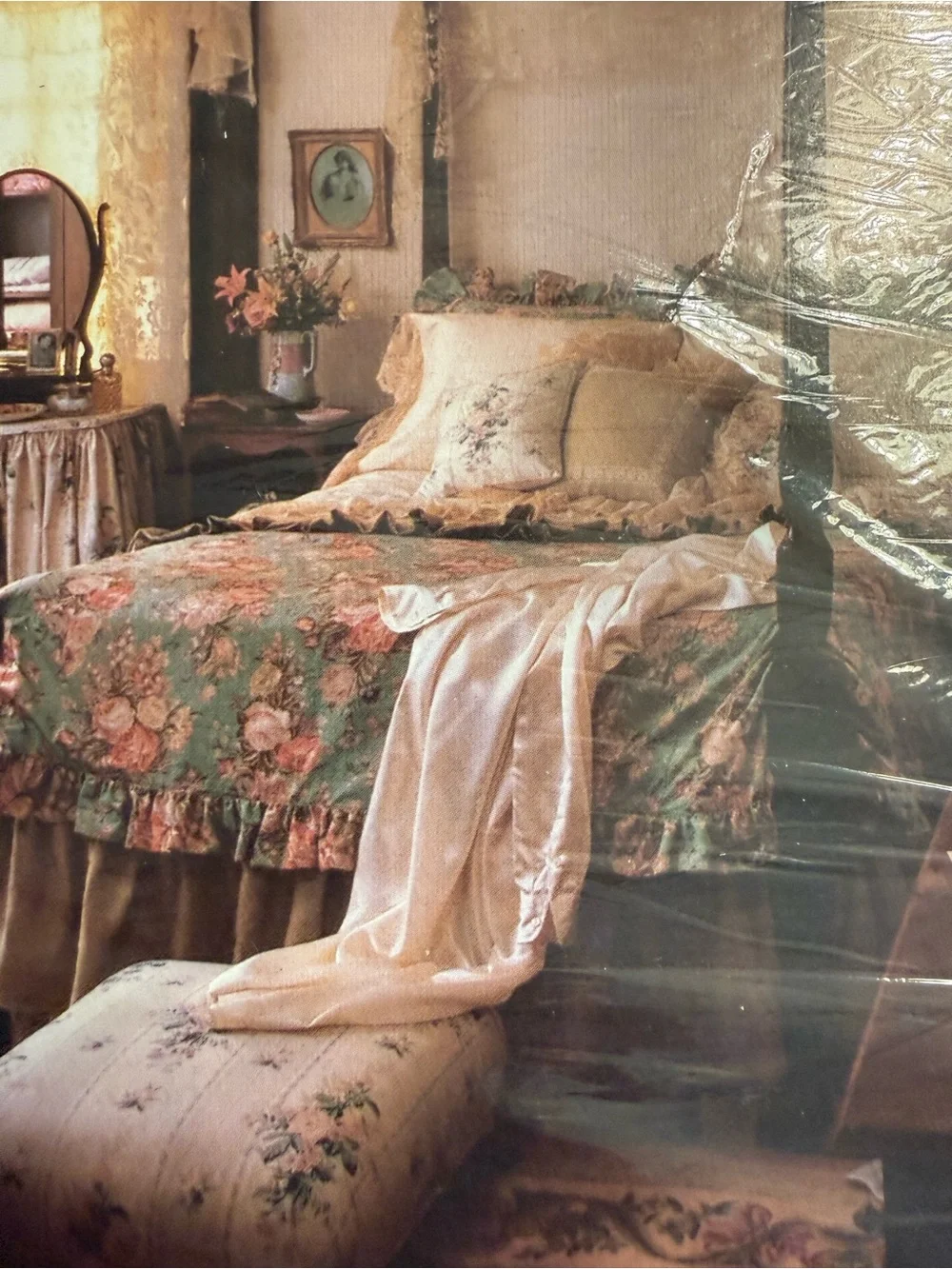 Ralph Lauren Light Pink Paisley Floral Full Flat Sheet